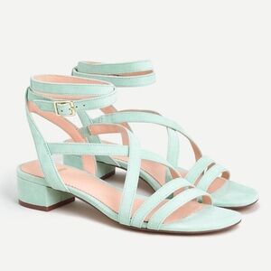J. Crew Strappy Suede Low Heel Sandals